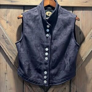 COUNTY CLOTHING CO Women's CHEYENNE COLLECTION Faux Suede Vest Large black